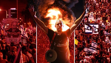 İsrail'de ortalık yangın yeri! Genel greve gidildi, yüz binlerce kişi Netanyahu'yu protesto etti - dunya