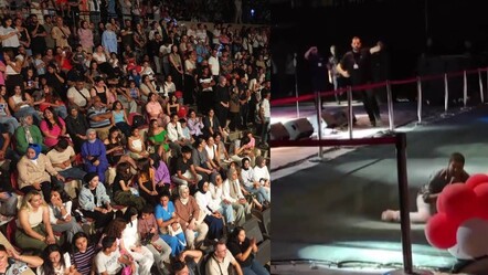 X- Factor yarışmasıyla tanınan Ferah Zeydan sahneden düştü! - magazin