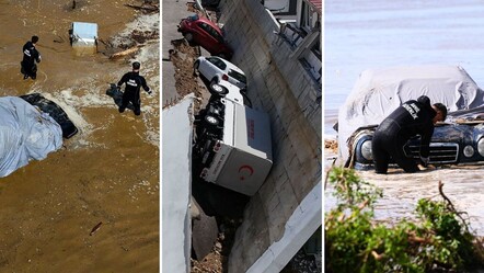İzmir ve Manisa'da sağanak yağmur faciaya neden! Yollar çöktü, otomobiller denize sürüklendi - dunya