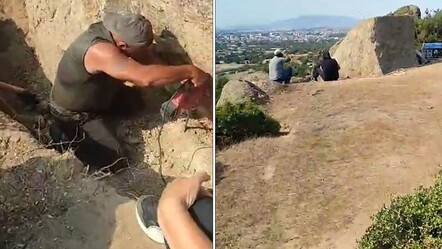 Kaçak kazı yapan 3 şüpheli, suçüstü yakalandı - gundem