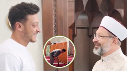 Cami temizliğine yardım etmişti… Diyanet İşleri Başkanı ve Mesut Özil bir araya geldi - haberler