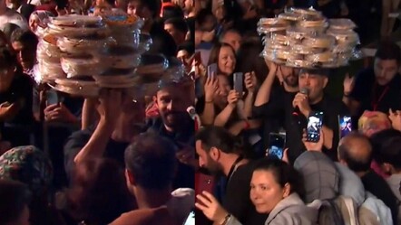 Dikkat çeken anlar! Haluk Levent konserde kağıt helva sattı - magazin