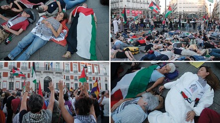 İspanyollar Madrid sokaklarında İsrail'in Gazze'deki soykırımını protesto etti - dunya