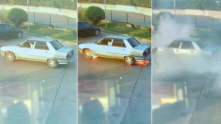 Park halindeki otomobil bomba gibi patladı! - gundem