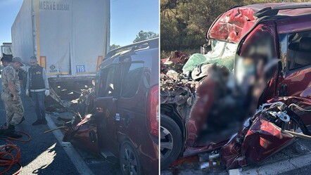 Park halindeki tıra ok gibi saplandı! Ölü ve yaralılar var - dunya