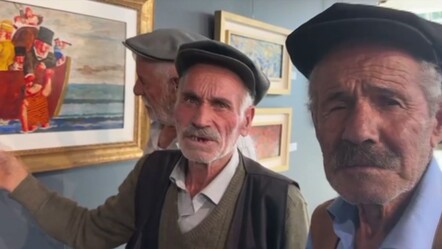 Adıyamanlı dayılar İtalyan ressamların sergisine yorumlarıyla damga vurdu - kultur-sanat