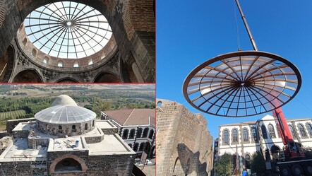 Bakanlık 100 yıl sonra tarihi yapıya kubbesini yerleştirdi! Diyarbakır'da Saint George Kilisesi restore ediliyor - kultur-sanat