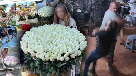 Komalık eden fotoğraf! Antalya'da çiçekçi kavgasının sebebi