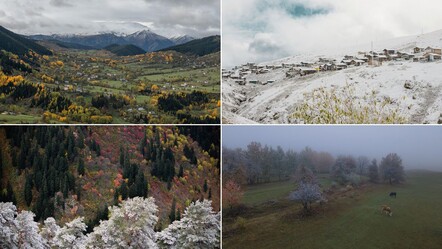 Arşivlik kareler | Mevsimler bir arada! Artvin kar yağışı bütün renkleri ortaya çıkardı - yasam