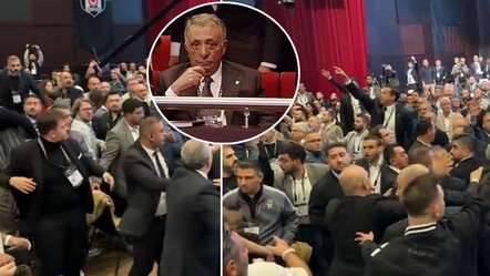 Ahmet Nur Çebi Beşiktaş kongresini karıştırdı! Yumruklar, sandalyeler havada uçtu - spor