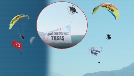Türk Hava Kurumu'ndan paramotor şovu! Fethiye'de TUSAŞ için uçtular - dunya