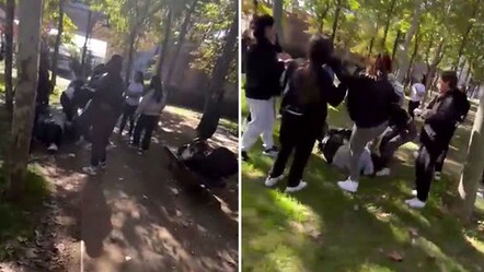 Okul önünde utandıran görüntüler! Kızlar kavga etti, darbedilen öğrenci bayıldı - gundem