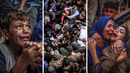 İsrail yine dehşet saçtı... Gazze'de yürek yakan görüntü, yakınlarına böyle veda ettiler - gundem