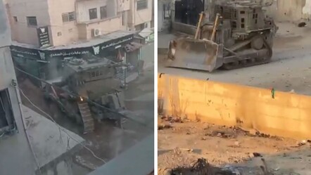 İsrail'den Filistinli sivillerin kaldığı kamplara buldozerlerle baskın - dunya