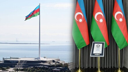 Dünya birincisi oldu! Bakü'deki Azerbaycan bayrağı Guinness Rekorlar Kitabı'na girdi - haberler