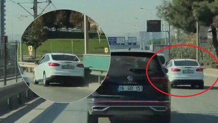 Trafikte fenalaştı, bir sağa bir sola çarptı! Otoyolda korku dolu anlar - yasam