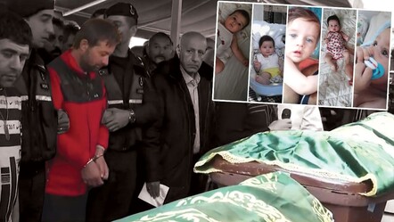 İzmir'deki soba faciasında ölen 5 kardeşe son veda!  Tutuklu baba cenazede, anne serbest bırakıldı - gundem