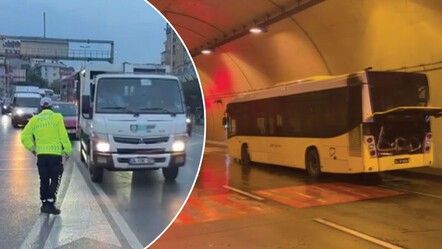 İstanbul'da sıcak saatler! İETT otobüsü yandı, trafik felç - gundem