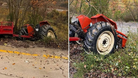 Ehliyetsiz sürücünün kontrolünden çıkan traktör devrildi: 1 ölü, 3 yaralı - Gündem