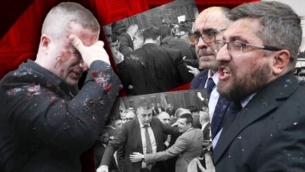 Sırbistan Meclisi’nde ortalık karıştı! Yumruklar havada uçuştu - dunya