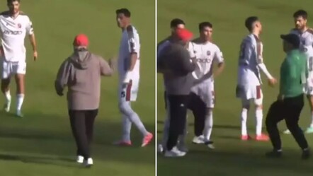 Mustafa Reşit Akçay çıldırdı, sahaya girip oyuncusunun üzerine yürüdü! - dunya