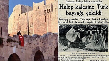 Türk bayrağı 76 yıl sonra yeniden Halep Kalesi'nde dalgalandı - gundem