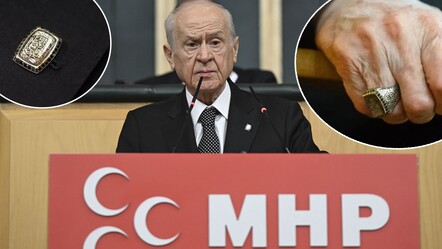 Bahçeli yine yüzük ve rozetiyle konuşuldu: Semboller ne anlama geliyor? - gundem