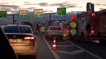 TEM Otoyolu'nda zincirleme kaza! Ekipler bölgeye akın etti - gundem