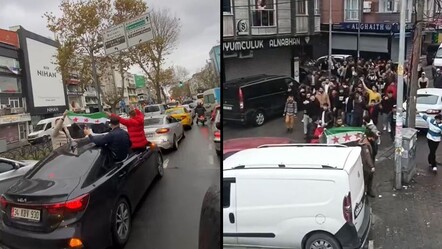 İstanbul'da Suriyeliler sokaklara döküldü! Bayrak açıp, konvoy yaptılar... - gundem