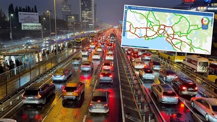 Meteoroloji ve AKOM saat vermişti! İstanbul'u kuvvetli sağanak vurdu, trafik durma noktasında - haberler