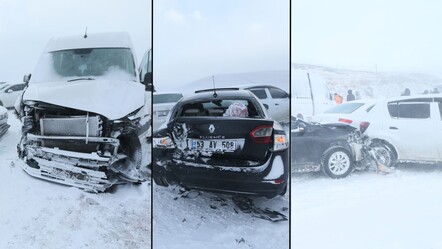 Kars'ta 8 araçlık zincirleme kaza! Can pazarının görüntüleri ortaya çıktı - gundem