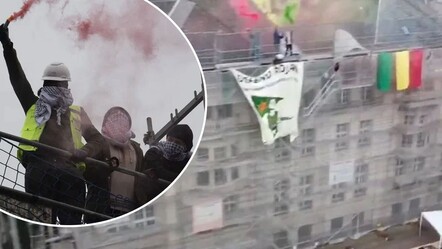 Almanya'da PKK sempatizanları Türkiye'ye ait binayı işgal etti - gundem