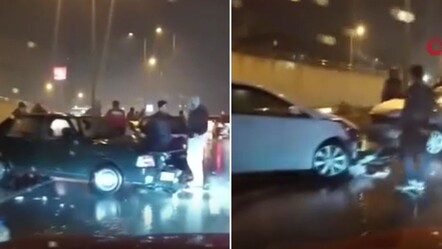 Ankara'da sağanak yağış faciası! Zincirleme kazada çok sayıda araç birbirine girdi - haberler