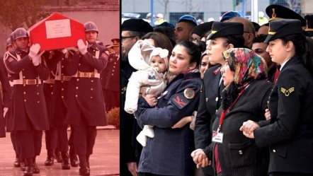 Ateş yine düştüğü yeri yaktı! Şehit Çavuş Nurettin Yaşar için düzenlenen törene 8 aylık kızı da katıldı - Gündem