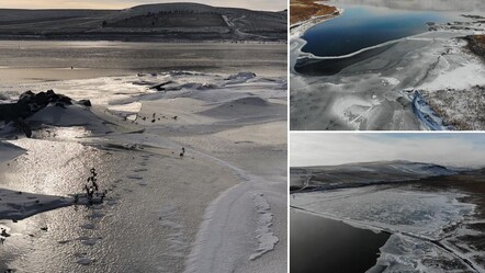 Burası Antarktika değil Türkiye! Hava sıcaklığı eksi 18 derece, baraj buz tuttu - gundem