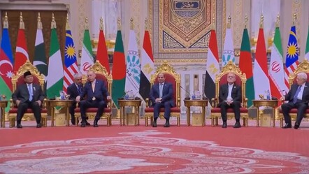 Cumhurbaşkanı Erdoğan Mısır'da! D-8 Zirvesi için liderlerle bir araya geldi - haberler