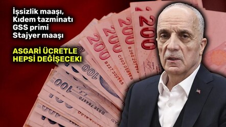 TÜRK-İŞ'ten asgari ücrete yüzde 74 zam talebi! İşsizlik maaşı, kıdem tazminatı, GSS primi ve stajyer maaşı kaç lira olacak? - ekonomi