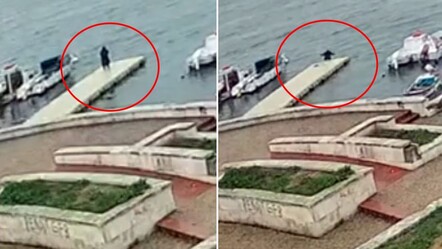 79 yaşındaki kadın iskeleden atladı! İntihar anları saniye saniye kamerada - gundem