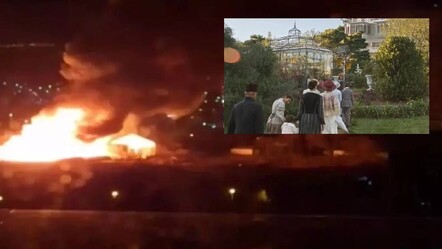 Şakir Paşa köşkünde yangın çıktı! Cadde giriş ve çıkışlara kapatıldı! Set durdu - magazin