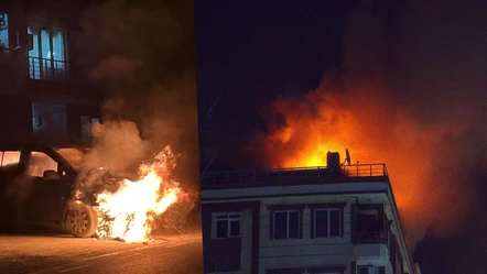 İstanbul'da alevler geceyi aydınlattı! Eyüp'te otomobil cayır cayır yandı, Avcılar'da çatıyı alevler sardı - Gündem