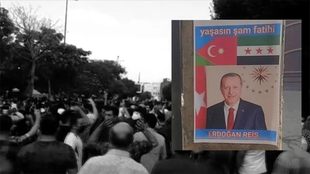 Esad'ın destekçisi İran'da asılan afişler yankı uyandırdı! ''Şam Fatihi Erdoğan'' - Dünya