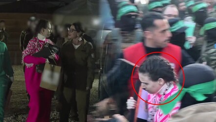 Esir takasında çarpıcı görüntü! İsrailli rehine Filistin bayrağını boynundan çıkartmadı - dunya