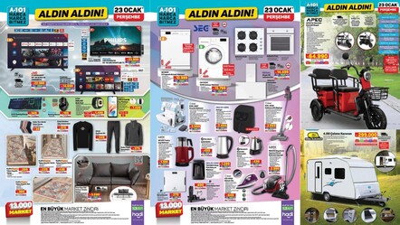 A101 23 Ocak 2025 kataloğu yayında! Ankastre set, Oppo telefon, overlok makinesi, katlanır yataklı koltuk ve daha fazlası - haberler