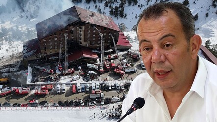 Bolu Belediyesi'nin yangının çıktığı Grand Kartal Otel'e 