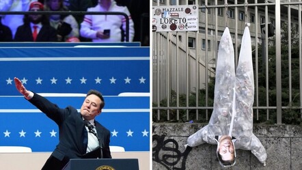 İtalya'da Musk protestosu: Öğrenciler milyarderin kuklasını baş aşağı astı - dunya