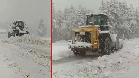Uludağ yolunda hummalı çalışma! Kar yağışı arttı, 500'den fazla personel sahaya indi - gundem