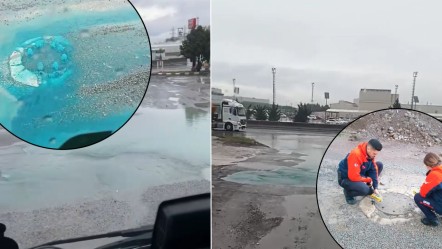 Rögar kapağından fışkıran mavi su ne? Vatandaşlar tedirgin oldu, valilikten açıklama geldi - Yaşam