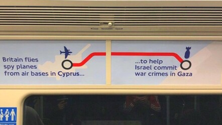 Londra metrosunda Gazze katliamına dikkat çeken harita! Güney Kıbrıs'ı işaret ettiler - dunya