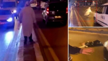 Esenyurt'ta akıl almaz olay! Aniden yola atlayan kadına araba böyle çarptı - gundem