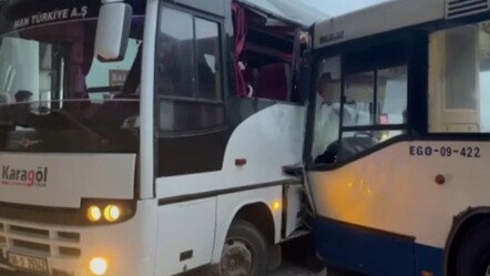 Ankara'da otobüs ile servis aracı çarpıştı! Yaralılar var - yasam